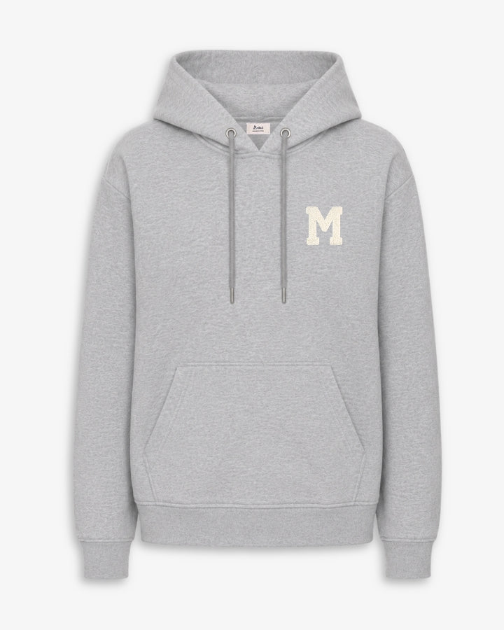 SUDADERA HOODIE GRIS OSCURO | INICIAL