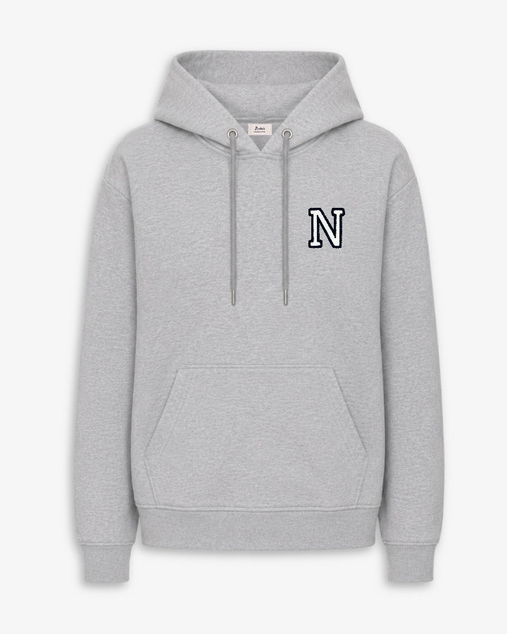 SUDADERA HOODIE GRIS OSCURO | INICIAL