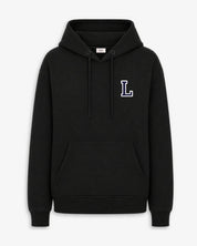 SUDADERA HOODIE NEGRA | INICIAL