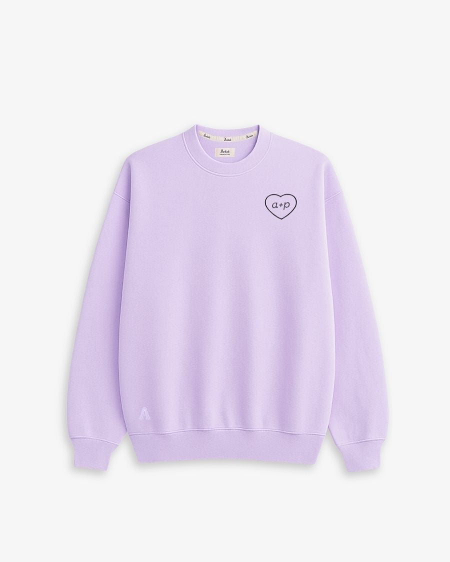 SUDADERA MALVA | BORDADO CORAZÓN