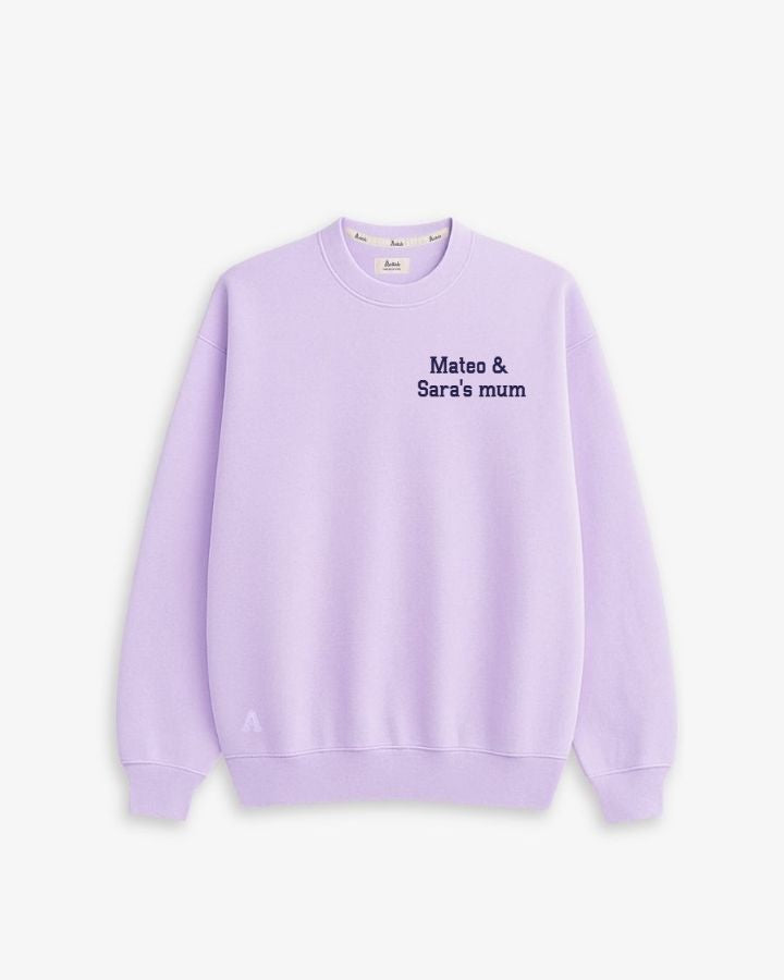 SUDADERA MALVA | BORDADO PERSONALIZADO