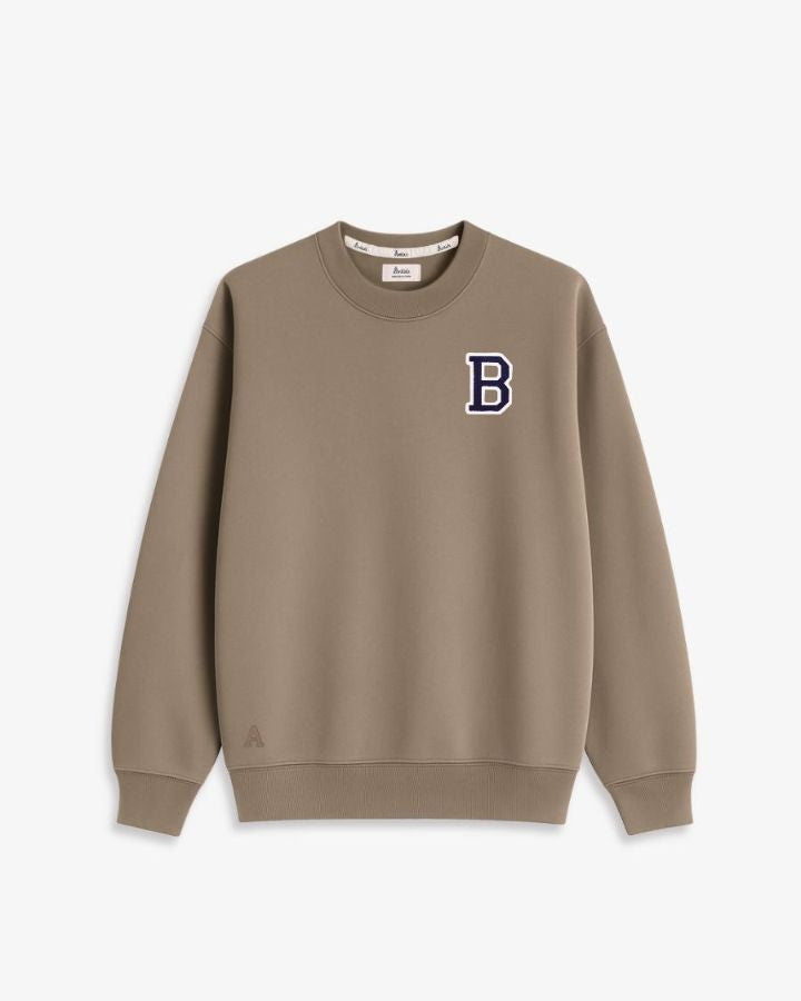 SUDADERA MARRÓN CHOCOLATE | INICIAL