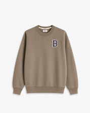 SUDADERA MARRÓN CHOCOLATE | INICIAL