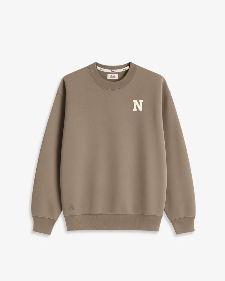 SUDADERA MARRÓN CHOCOLATE | INICIAL