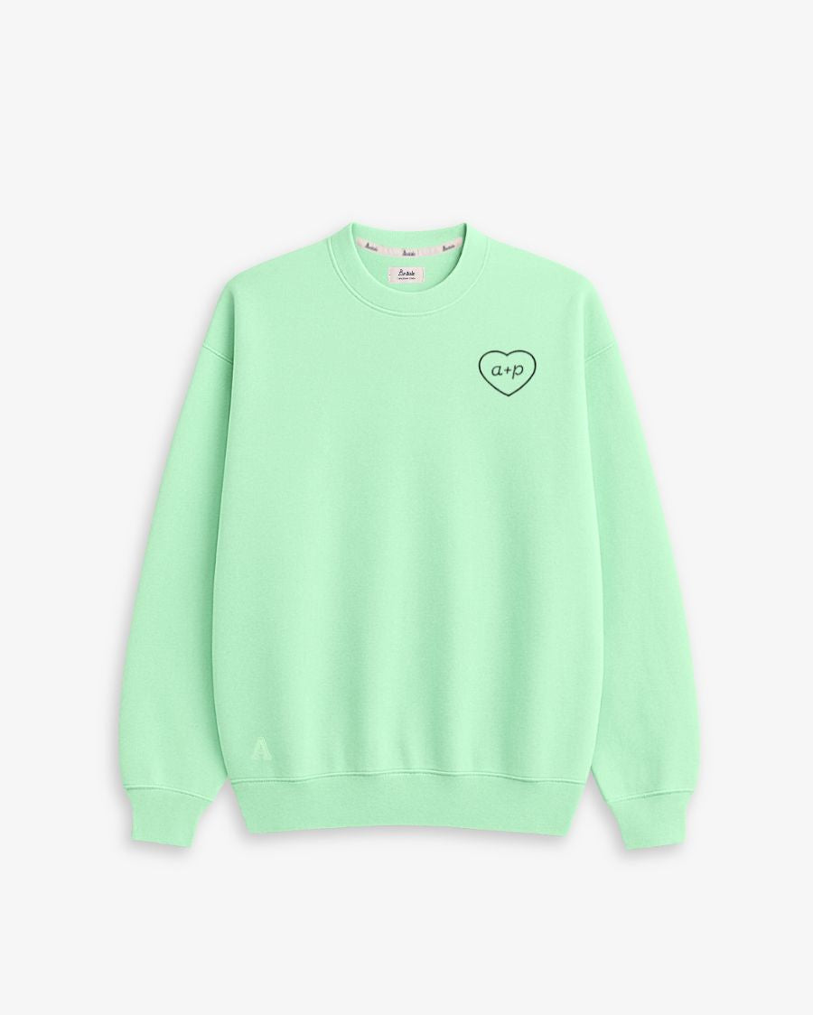 SUDADERA MINT | BORDADO CORAZÓN