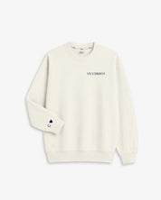 SUDADERA OFF WHITE | BORDADO FECHA Y PUÑO