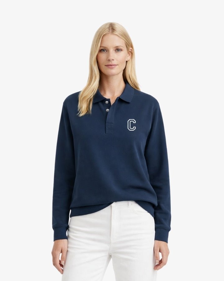 SUDADERA POLO UNISEX NAVY BLUE | INICIAL