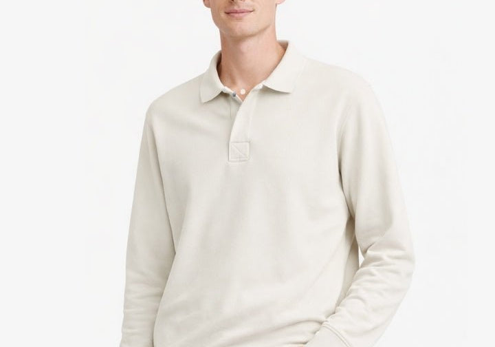 SUDADERA POLO UNISEX OFF WHITE | INICIAL