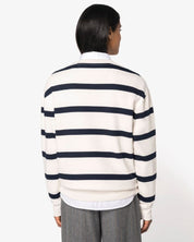 SUDADERA RAYAS MARINO/MARFIL | BORDADO PERSONALIZADO