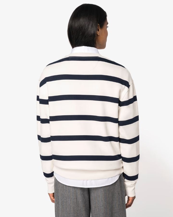 SUDADERA RAYAS MARINO/MARFIL | BORDADO PERSONALIZADO
