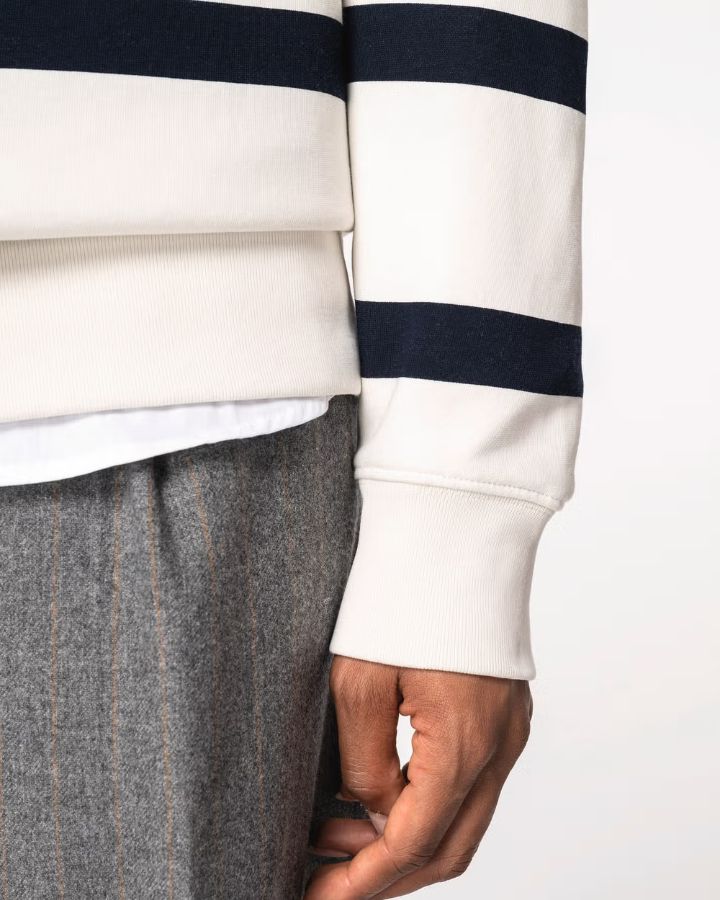 SUDADERA RAYAS MARINO/MARFIL | BORDADO PERSONALIZADO