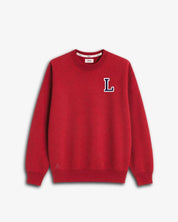 SUDADERA ROJO JASPEADO | INICIAL