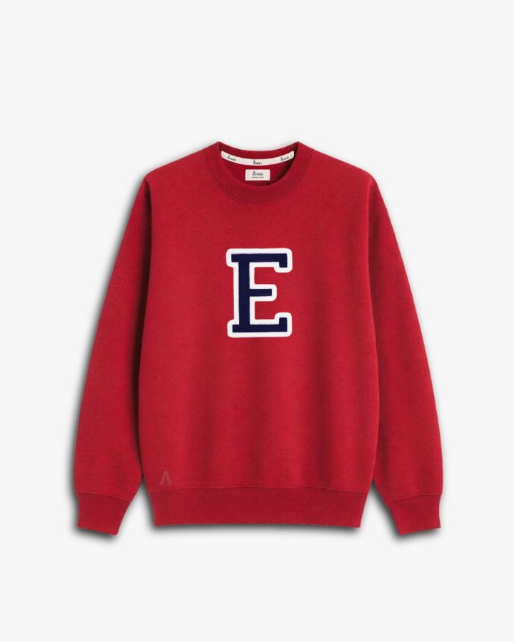 SUDADERA ROJO JASPEADO | INICIAL