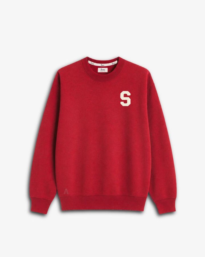 SUDADERA ROJO JASPEADO | INICIAL