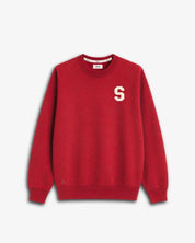 SUDADERA ROJO JASPEADO | INICIAL