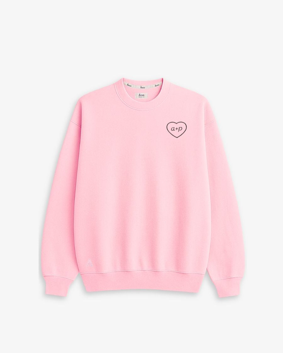 SUDADERA ROSA CLARO | BORDADO CORAZÓN