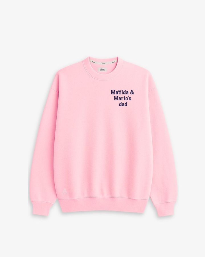 SUDADERA ROSA CLARO | BORDADO PERSONALIZADO