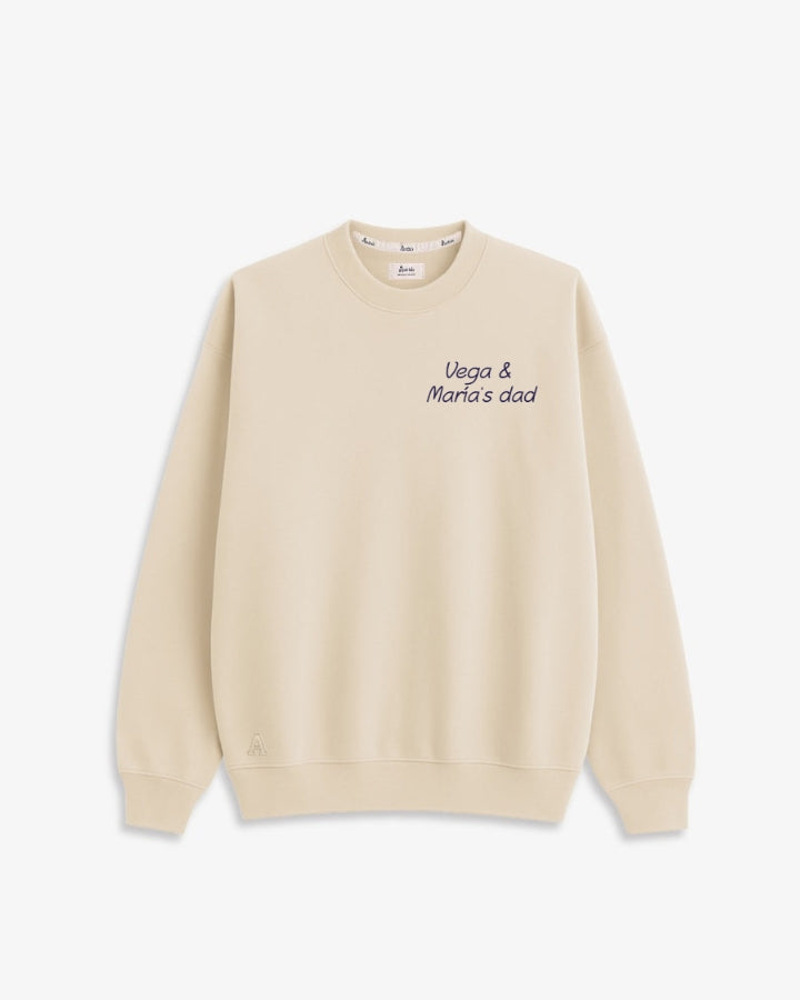 SUDADERA UNISEX BEIGE | BORDADO PERSONALIZADO