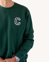 SUDADERA VERDE OSCURO | INICIAL