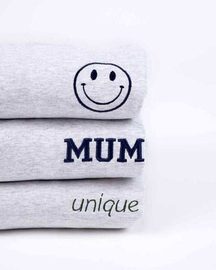 GREY SWEATSHIRT | CUSTOM EMBROIDERY