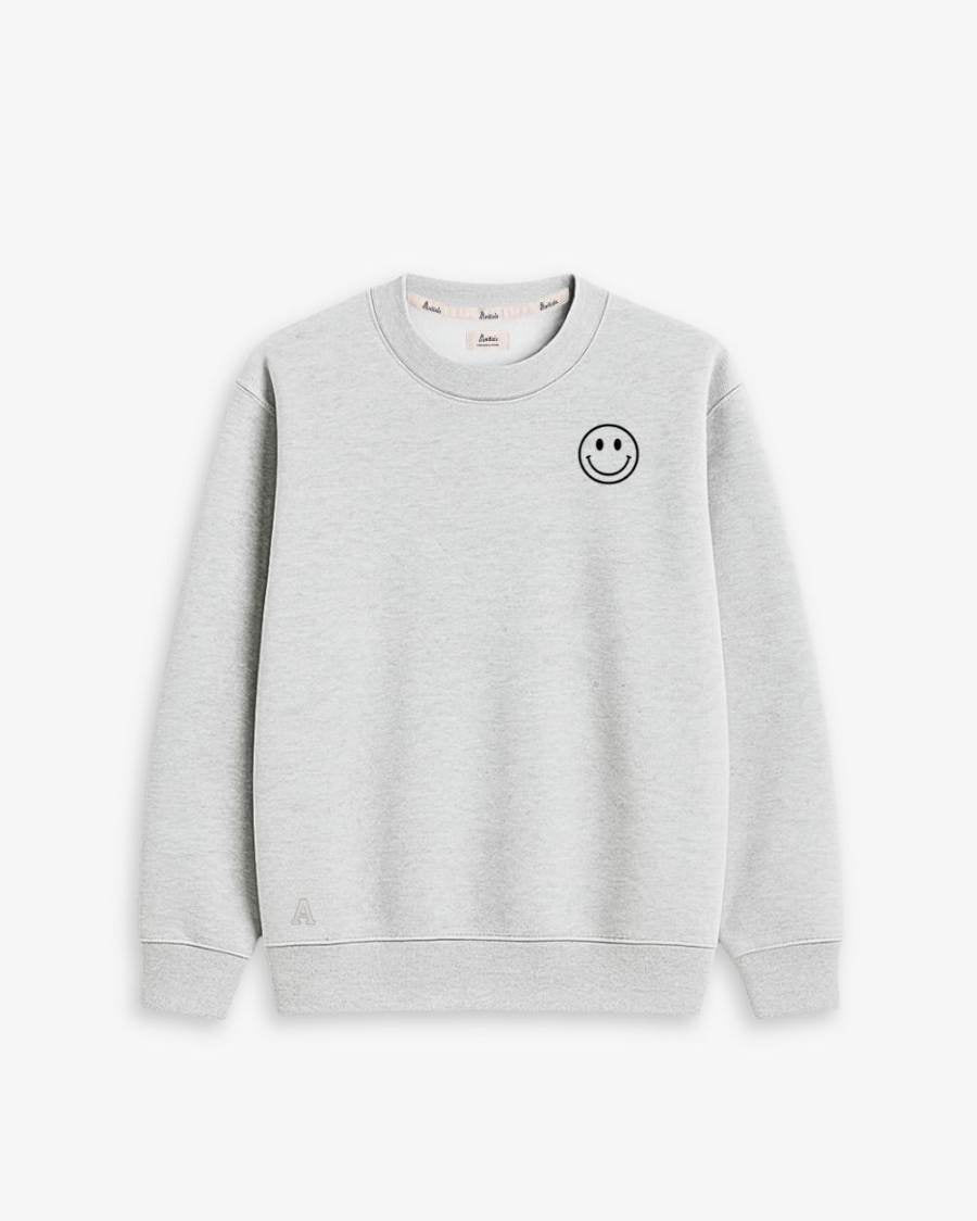 SUDADERA_UNISEX_GREY_SMILE_ANITIALS