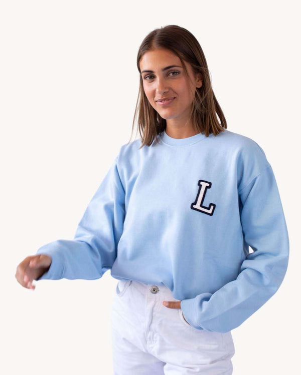 LIGHT BLUE SWEATSHIRT | INITIAL
