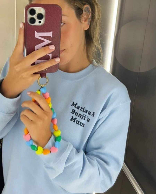 LIGHT BLUE SWEATSHIRT | CUSTOM EMBROIDERY