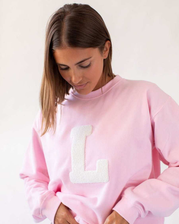 LIGHT PINK SWEATSHIRT | INITIAL
