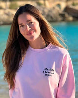 SUDADERA UNISEX ROSA CLARO | BORDADO PERSONALIZADO