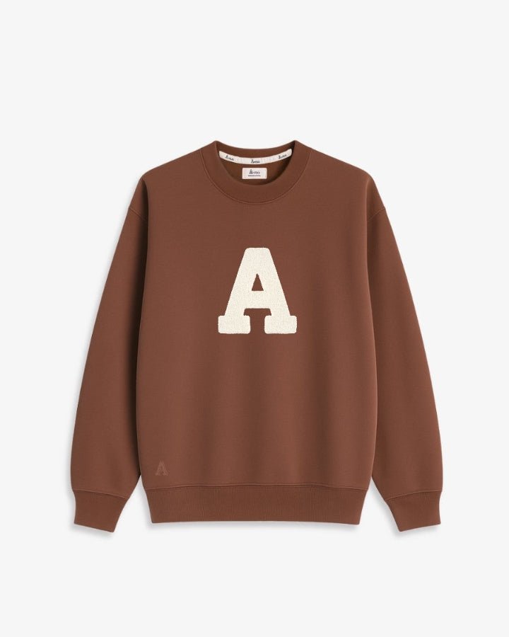 SUDADERA UNISEX MARRÓN CHOCOLATE | INICIAL