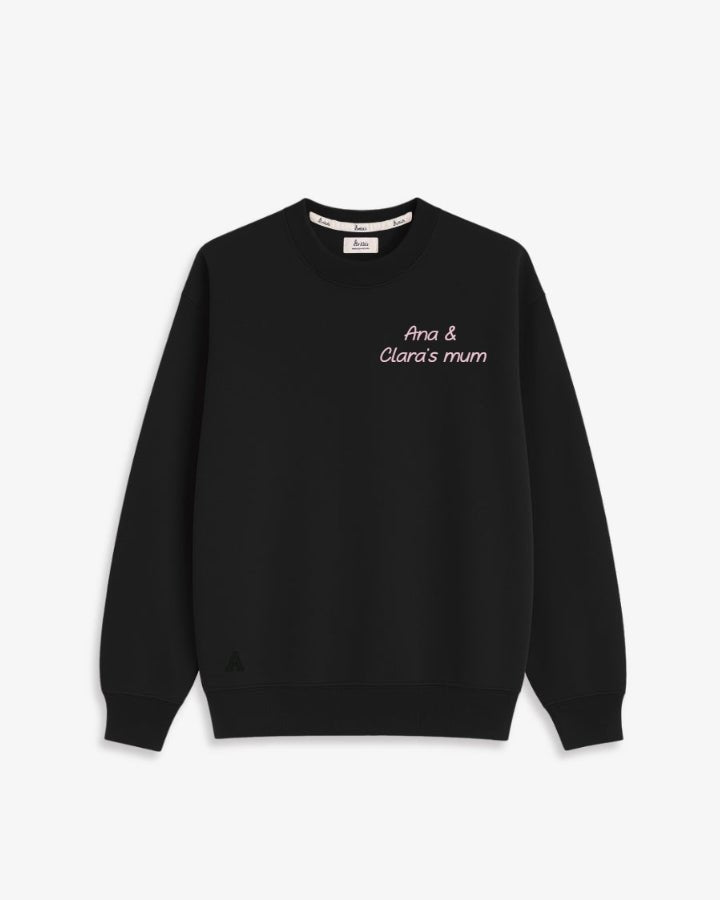 SUDADERA UNISEX NEGRA | BORDADO PERSONALIZADO