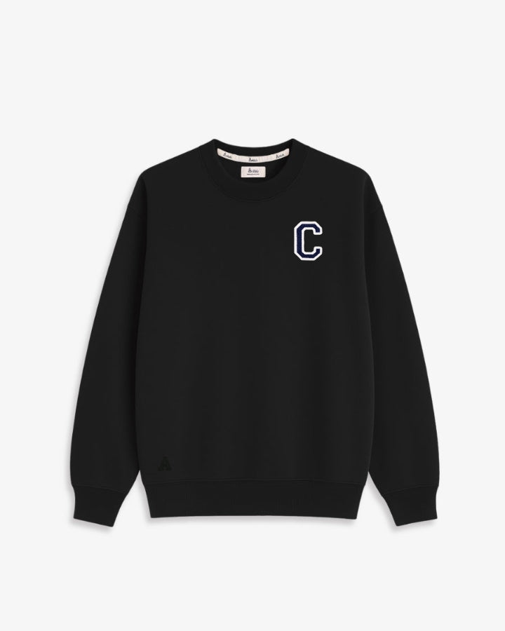 SUDADERA UNISEX NEGRA | INICIAL