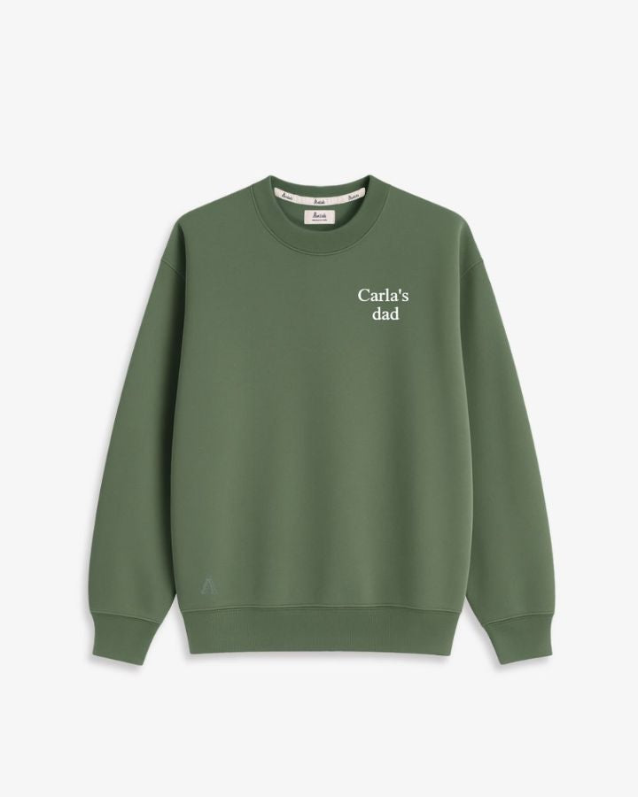 SUDADERA VERDE OLIVA | BORDADO PERSONALIZADO
