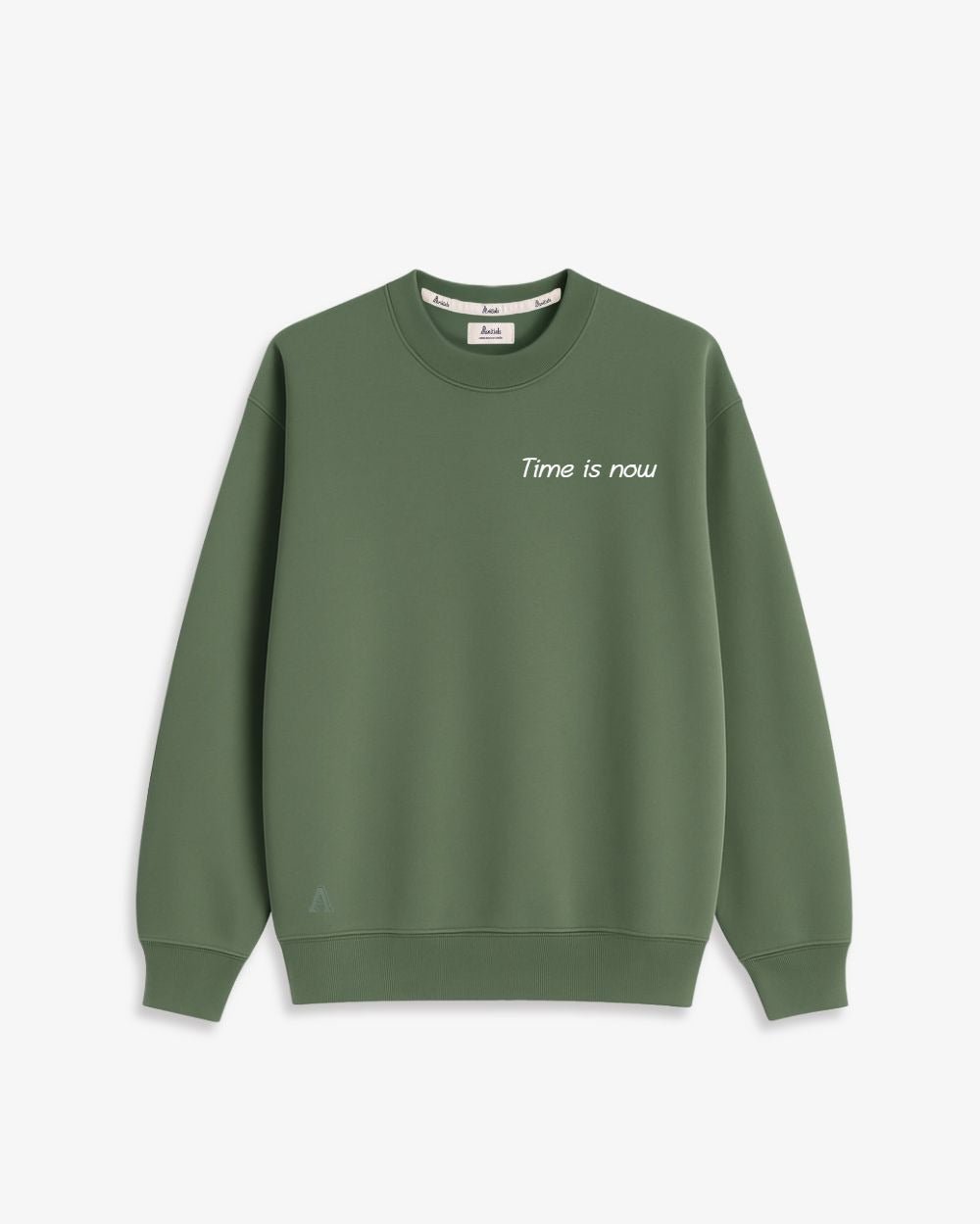 SUDADERA VERDE OLIVA | BORDADO PERSONALIZADO