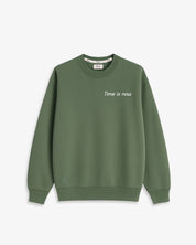SUDADERA VERDE OLIVA | BORDADO PERSONALIZADO