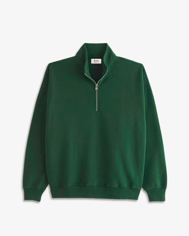 DARK GREEN ZIPPER SWEATSHIRT | INITIAL MINI