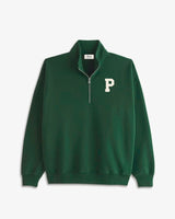 SUDADERA-ZIPPER UNISEX VERDE OSCURO | INICIAL