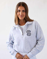 SUDADERA-ZIPPER GRIS | INICIAL