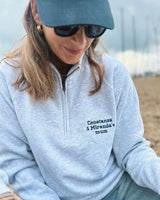 SUDADERA-ZIPPER UNISEX GRIS | BORDADO PERSONALIZADO