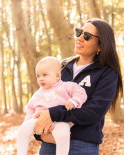 SUDADERA ZIPPER UNISEX NAVY BLUE | INICIAL