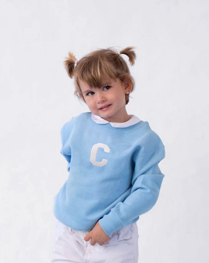 KIDS - SUDADERA LIGHT BLUE | INICIAL MINI RIZO