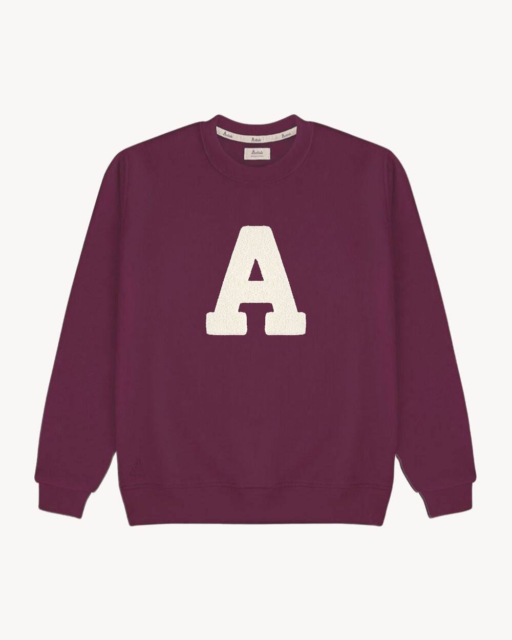 GARNET SWEATSHIRT | LARGE INITIAL CURL