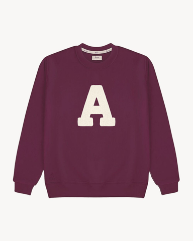 GARNET SWEATSHIRT | LARGE INITIAL CURL