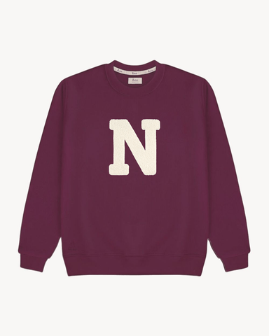 GARNET SWEATSHIRT | LARGE INITIAL CURL