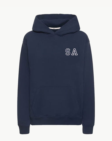 NAVY BLUE HOODIE SWEATSHIRT | INITIAL MINI