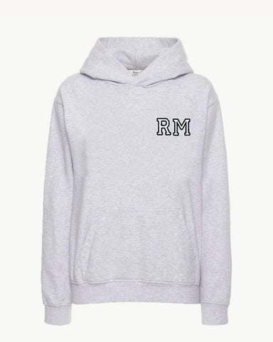 SUDADERA HOODIE GRIS | DOBLE INICIAL MICRO