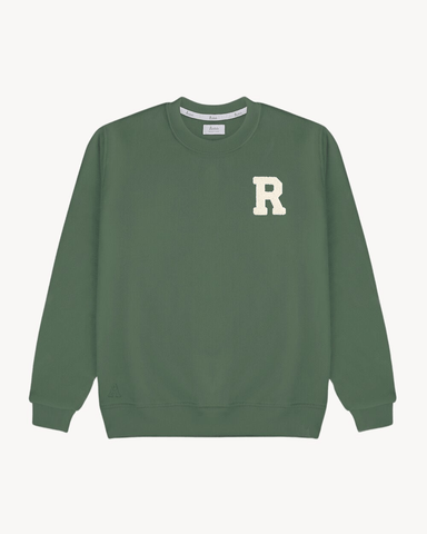 OLIVE GREEN SWEATSHIRT | INITIAL MINI CURL