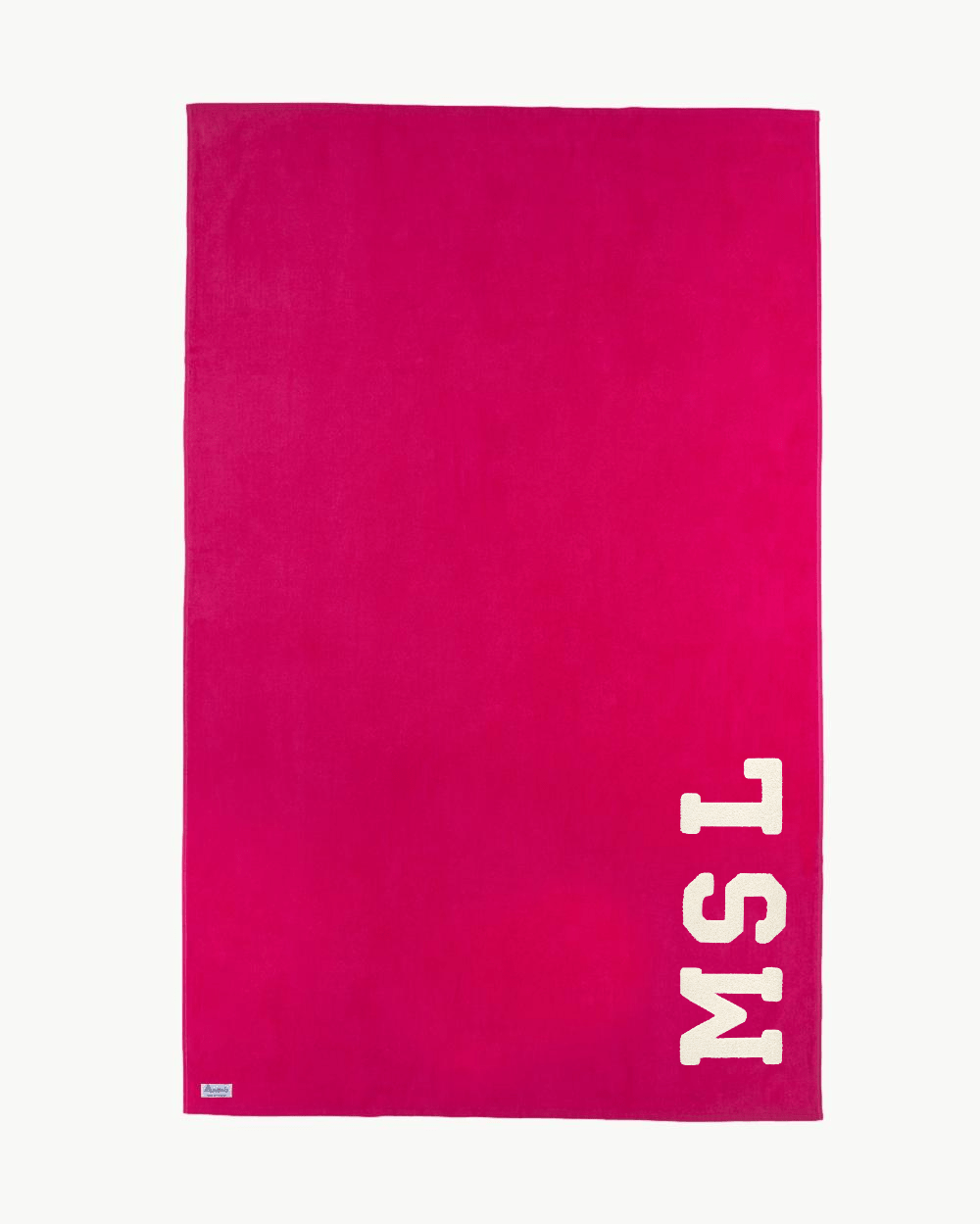 FUCHSIA TOWEL | ONE OR MORE LARGE CURL INITIALS