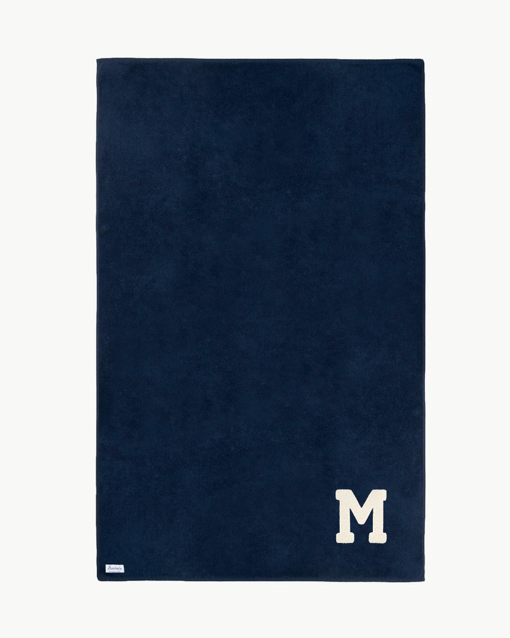 NAVY BLUE TOWEL | LARGE CURL INITIAL