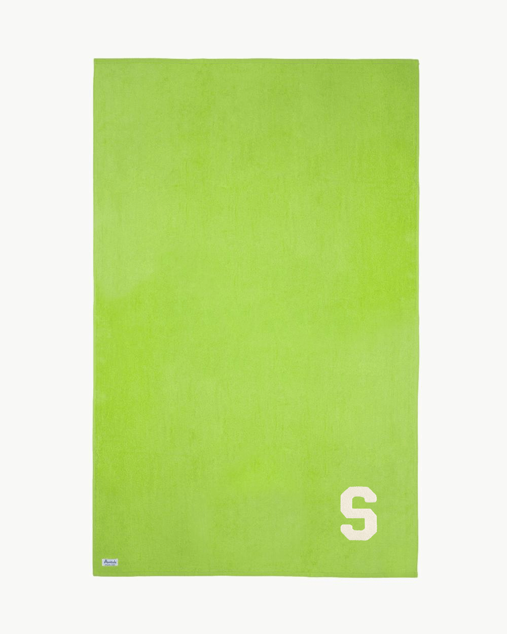 GREEN PISTACHIO TOWEL | LARGE CURL INITIAL